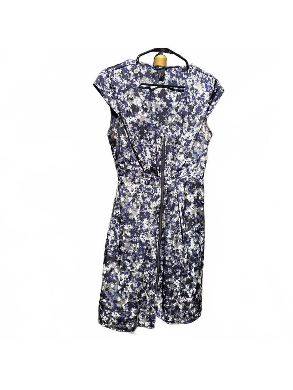 H&M Blue Floral Cap Sleeve Dress